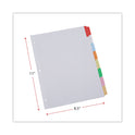 Universal Deluxe Write-On/Erasable Tab Index, 8-Tab, 11 x 8.5, White, Assorted Tabs, 1 Set (20819)