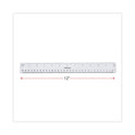 Universal Clear Plastic Ruler, Standard/Metric, 12" Long, Clear (59022)