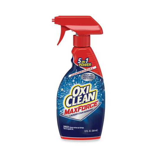 OxiClean Max Force Stain Remover, 12 oz Spray Bottle, 12/Carton (5703700070CT)