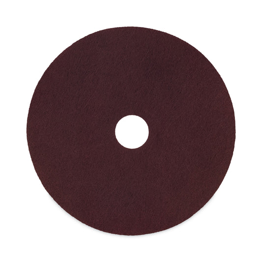 Boardwalk Deep Scrub Pads, 16" Diameter, Maroon, 10/Carton (SPP16)