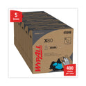 WypAll X80 Cloths, HYDROKNIT, POP-UP Box, 8.34 x 16.8, White, 80/Box, 5 Boxes/Carton (41048)