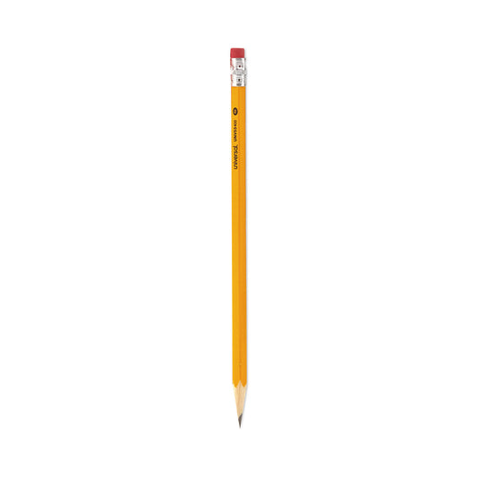 Universal #2 Woodcase Pencil, HB (#2), Black Lead, Yellow Barrel, Dozen (55400)