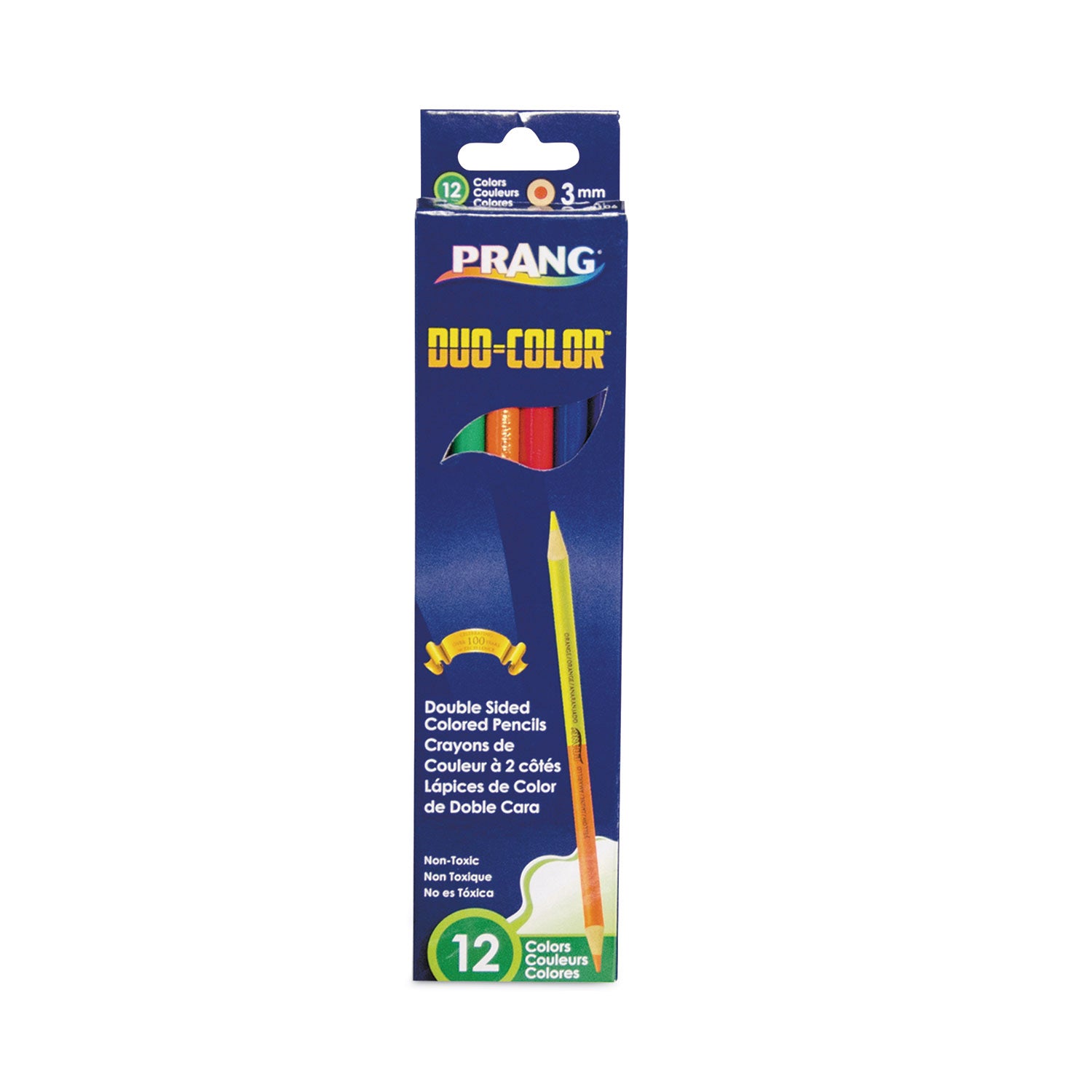 Prang Duo-Color Colored Pencil Sets, 3 mm, Assorted Lead and Barrel Colors, 6/Pack (22106)