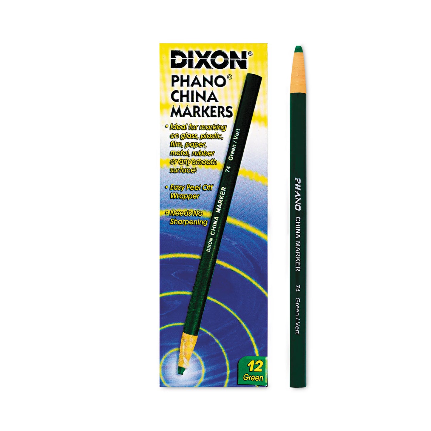 Dixon China Marker, Green, Dozen (00074)