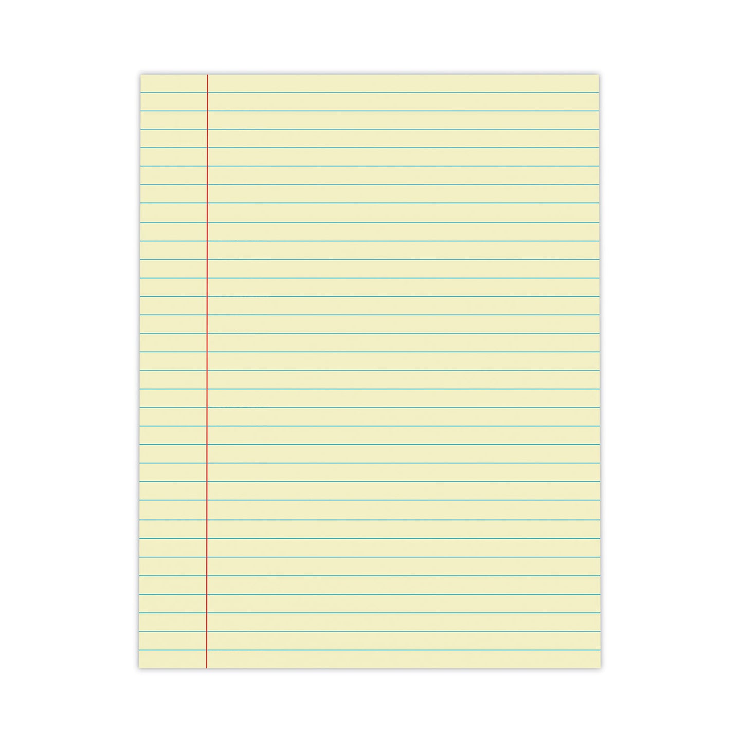 Universal Glue Top Pads, Wide/Legal Rule, 50 Canary-Yellow 8.5 x 11 Sheets, Dozen (22000)