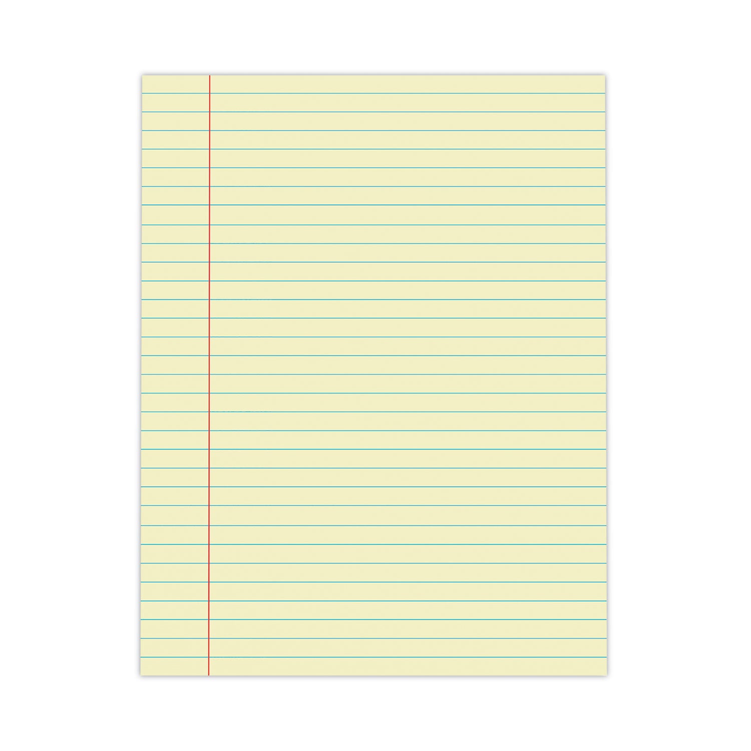 Universal Glue Top Pads, Wide/Legal Rule, 50 Canary-Yellow 8.5 x 11 Sheets, Dozen (22000)