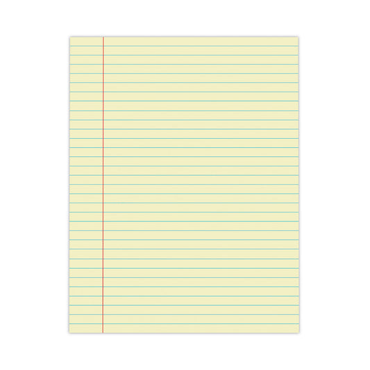 Universal Glue Top Pads, Wide/Legal Rule, 50 Canary-Yellow 8.5 x 11 Sheets, Dozen (22000)