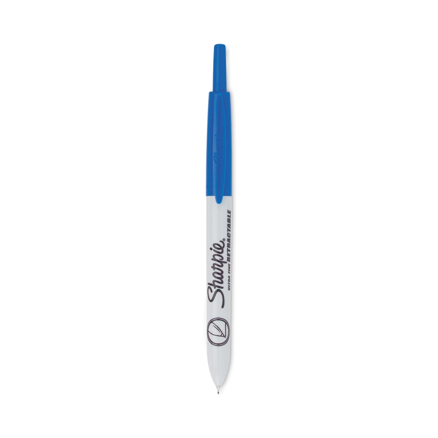 Sharpie Retractable Permanent Marker, Extra-Fine Needle Tip, Blue (1735792)