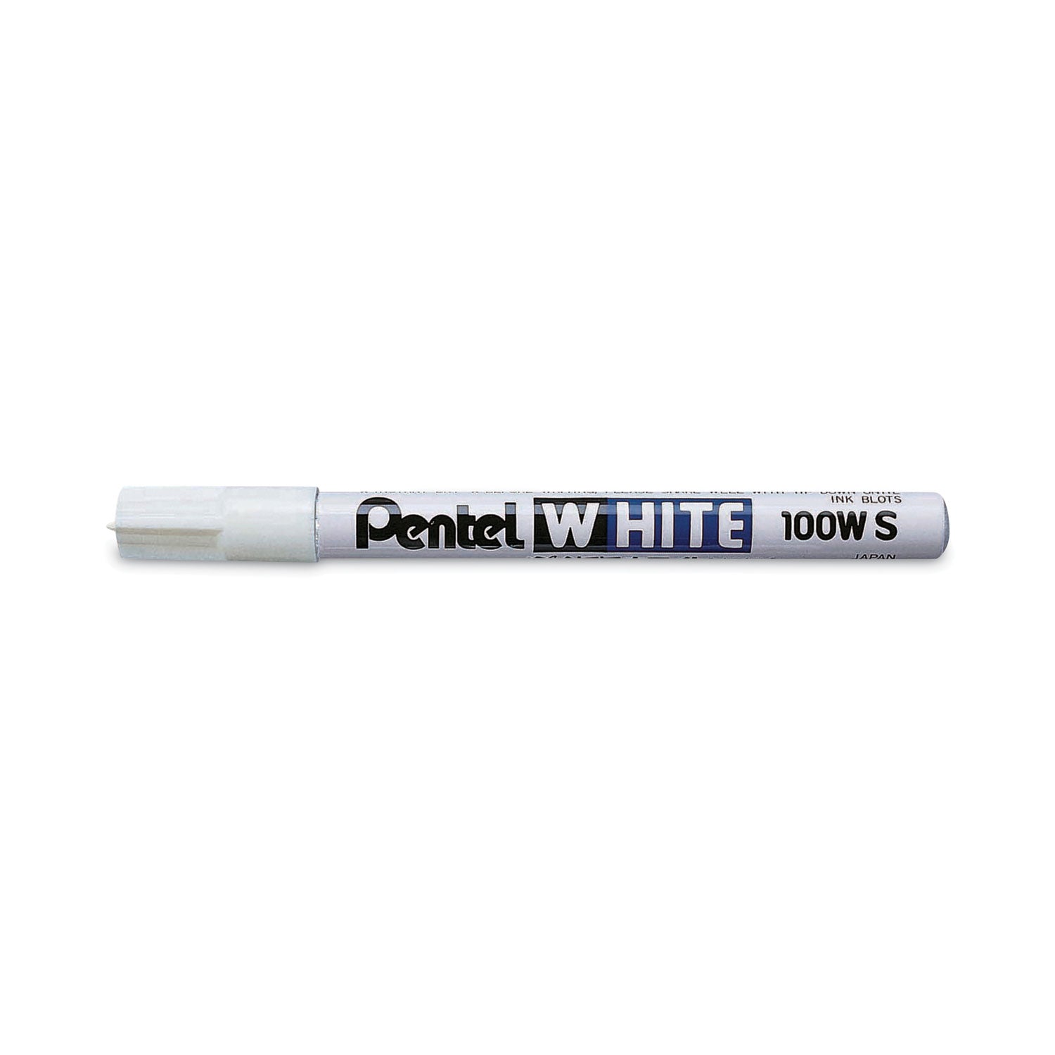 Pentel White Permanent Marker, Fine Bullet Tip, White (100WS)