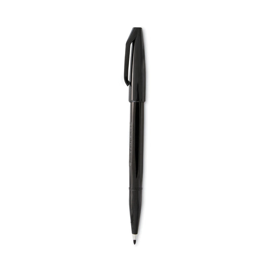 Pentel Arts Sign Pen Fine Point Color Marker, Extra-Fine Bullet Tip, Black, Dozen (S520A)