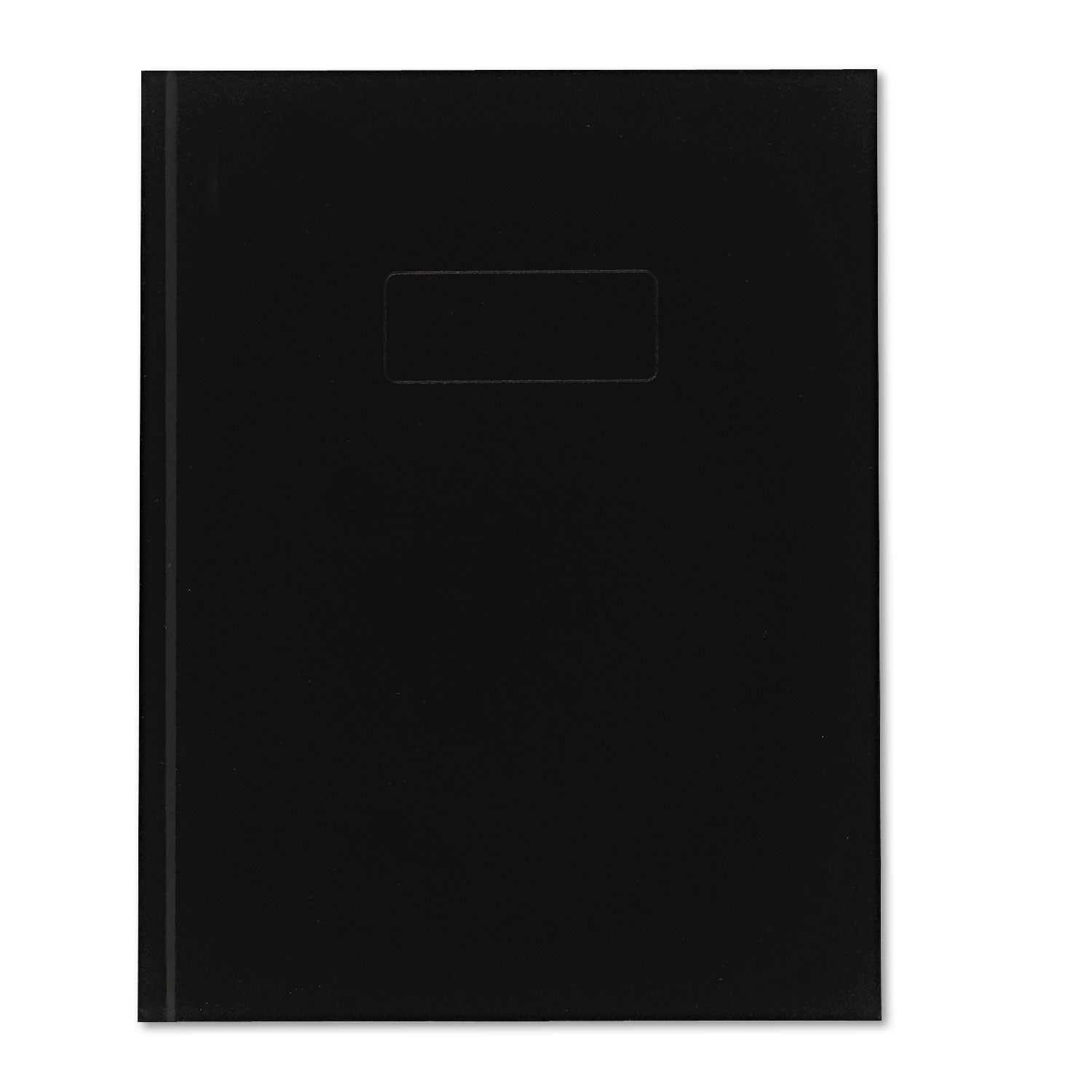 Blueline Business Notebook with Self-Adhesive Labels, 1-Subject, Medium/College Rule, Black Cover, (192) 9.25 x 7.25 Sheets (A9)