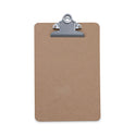 Universal Hardboard Clipboard, 0.75" Clip Capacity, Holds 5 x 8 Sheets, Brown (05610)