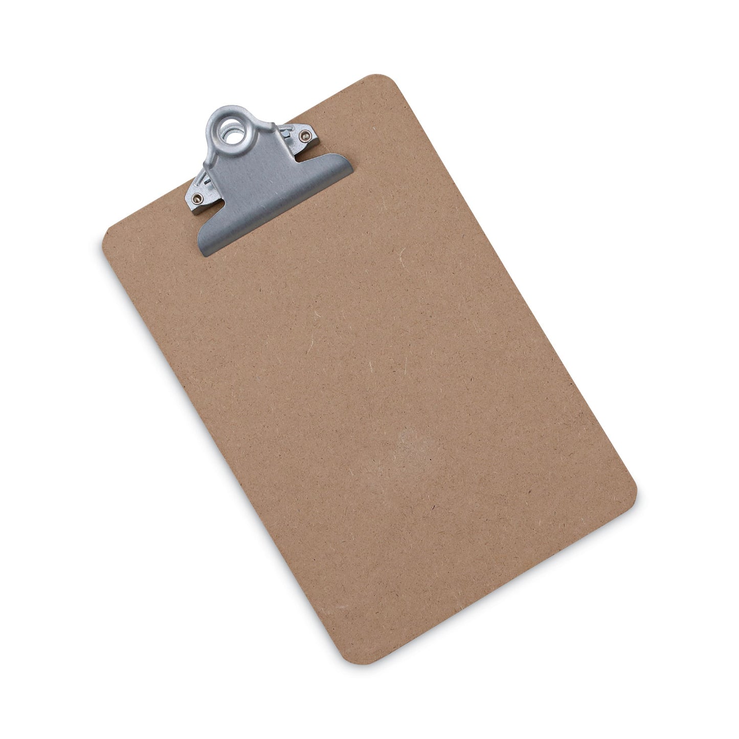 Universal Hardboard Clipboard, 0.75" Clip Capacity, Holds 5 x 8 Sheets, Brown (05610)