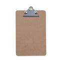 Universal Hardboard Clipboard, 0.75" Clip Capacity, Holds 5 x 8 Sheets, Brown, 3/Pack (05610VP)