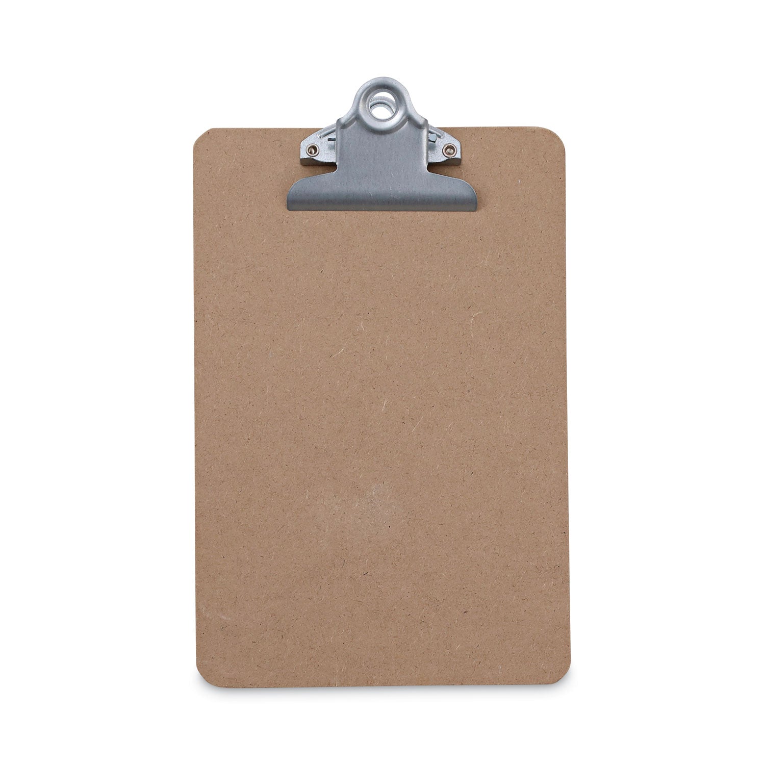 Universal Hardboard Clipboard, 0.75" Clip Capacity, Holds 5 x 8 Sheets, Brown, 3/Pack (05610VP)