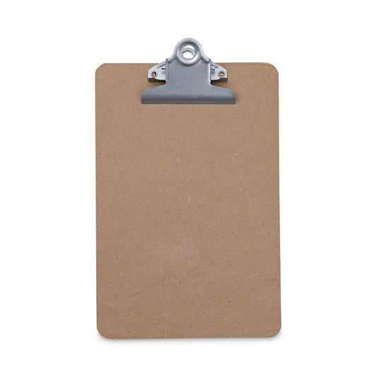 Universal Hardboard Clipboard, 0.75" Clip Capacity, Holds 5 x 8 Sheets, Brown, 3/Pack (05610VP)