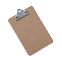 Universal Hardboard Clipboard, 0.75" Clip Capacity, Holds 5 x 8 Sheets, Brown, 3/Pack (05610VP)