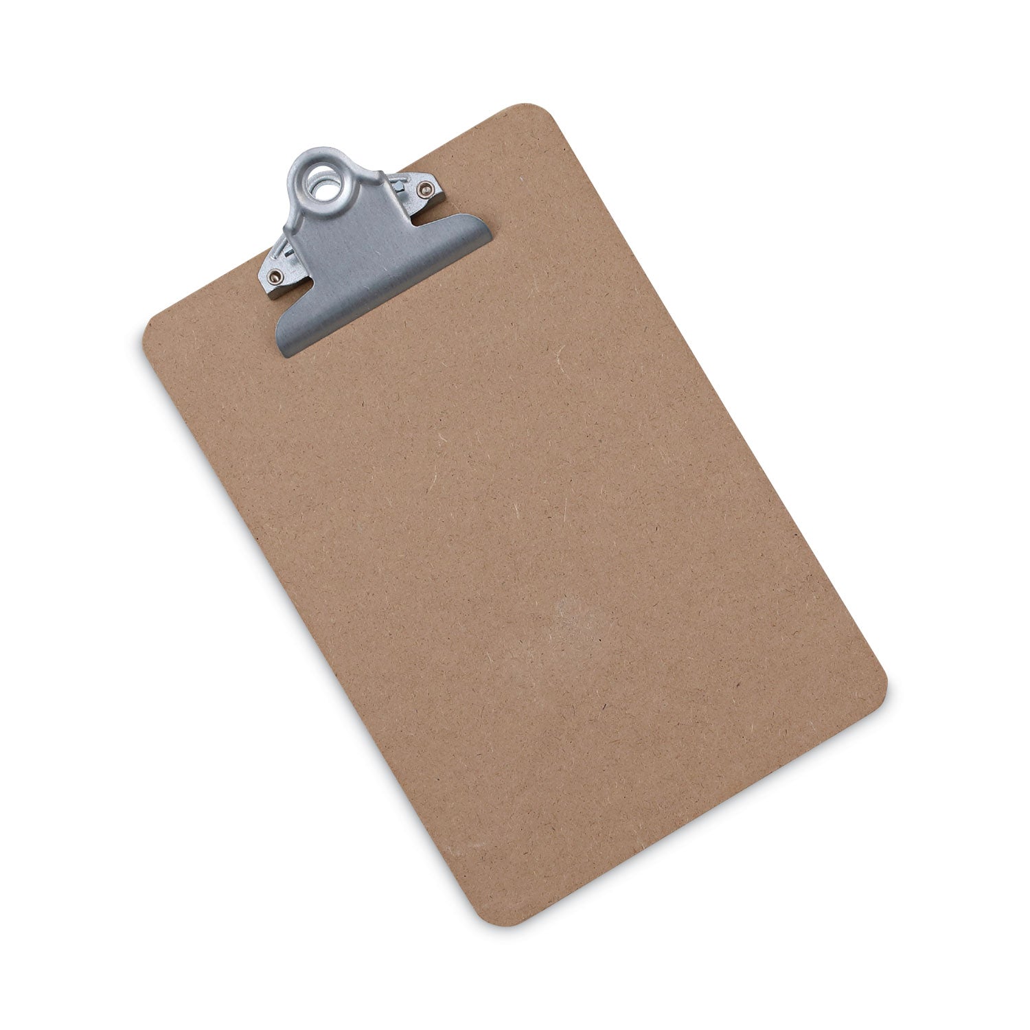 Universal Hardboard Clipboard, 0.75" Clip Capacity, Holds 5 x 8 Sheets, Brown, 3/Pack (05610VP)