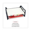 Universal Recycled Plastic Side Load Desk Trays, 2 Sections, Letter Size Files, 13" x 9" x 2.75", Black (08100)