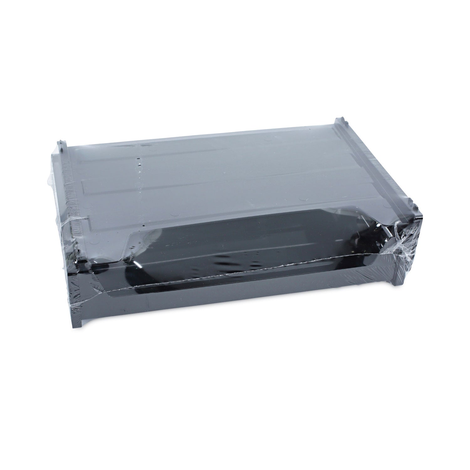 Universal Recycled Plastic Side Load Desk Trays, 2 Sections, Letter Size Files, 13" x 9" x 2.75", Black (08100)
