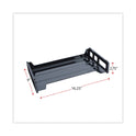 Universal Recycled Plastic Side Load Desk Trays, 2 Sections, Legal Size Files, 16.25" x 9" x 2.75", Black (08101)