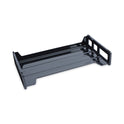 Universal Recycled Plastic Side Load Desk Trays, 2 Sections, Legal Size Files, 16.25" x 9" x 2.75", Black (08101)