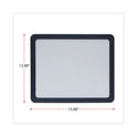 Universal Recycled Cubicle Dry Erase Board, 15.88 x 12.88, White Surface, Charcoal Plastic Frame (08165)