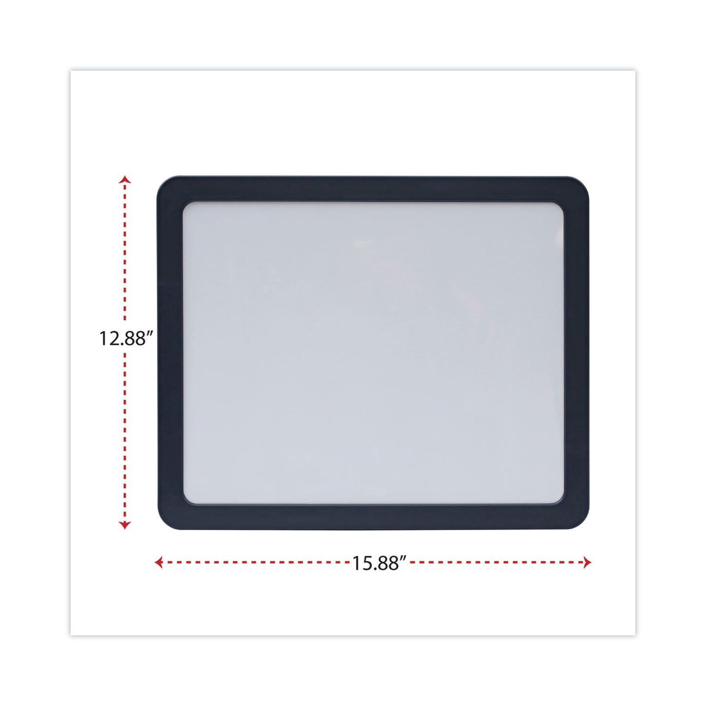 Universal Recycled Cubicle Dry Erase Board, 15.88 x 12.88, White Surface, Charcoal Plastic Frame (08165)