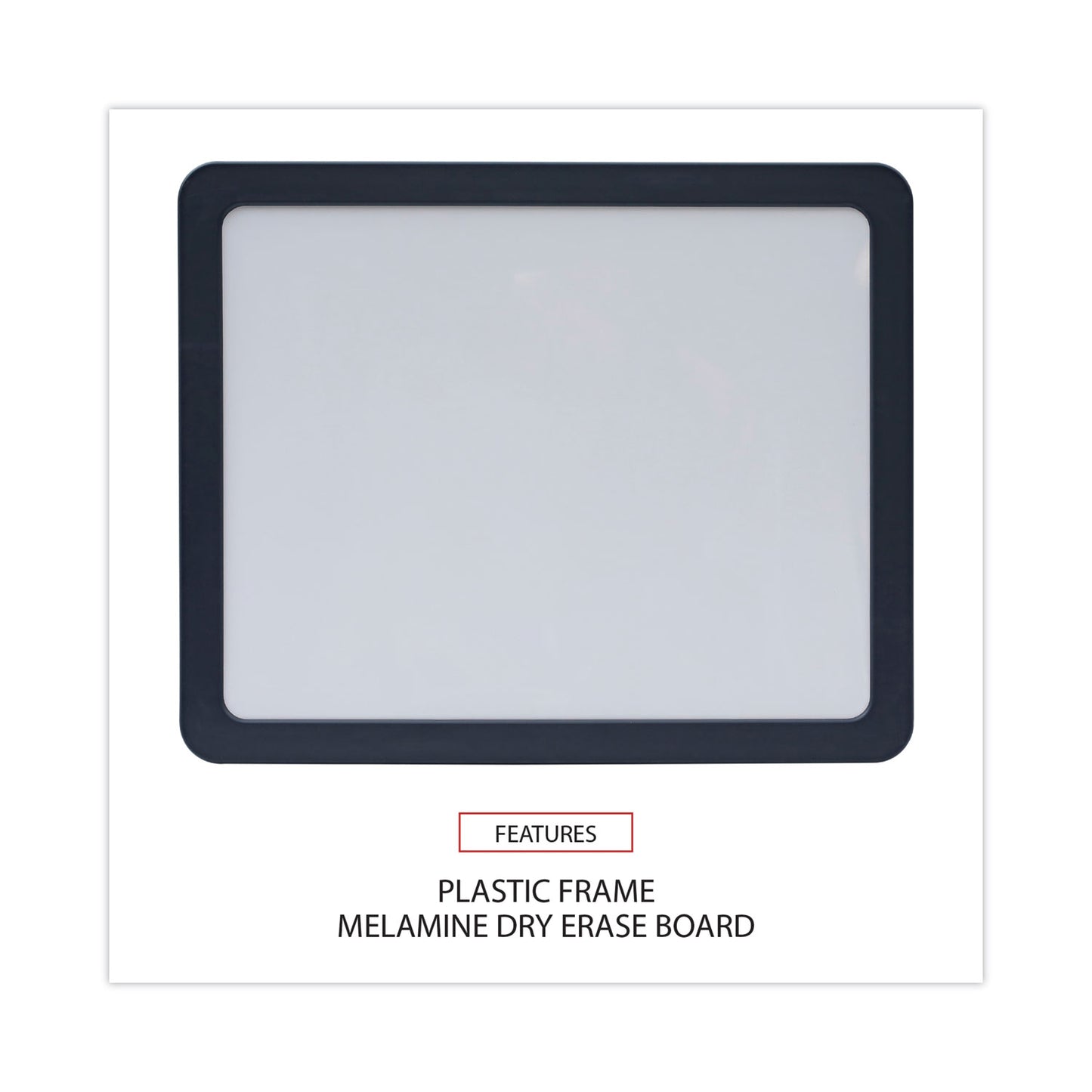 Universal Recycled Cubicle Dry Erase Board, 15.88 x 12.88, White Surface, Charcoal Plastic Frame (08165)