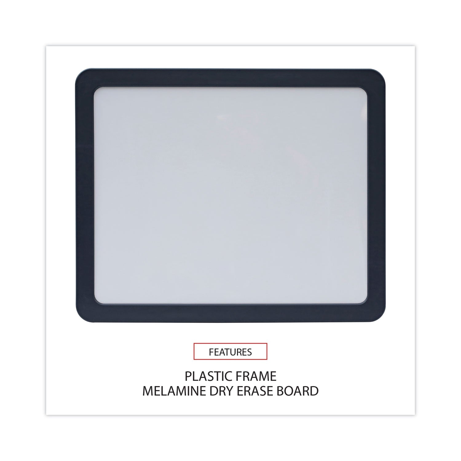 Universal Recycled Cubicle Dry Erase Board, 15.88 x 12.88, White Surface, Charcoal Plastic Frame (08165)