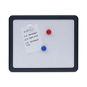 Universal Recycled Cubicle Dry Erase Board, 15.88 x 12.88, White Surface, Charcoal Plastic Frame (08165)