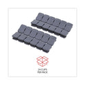 Universal Deluxe Recycled Cubicle Clips, 40 Sheet Capacity, Charcoal, 24/Pack (08221)