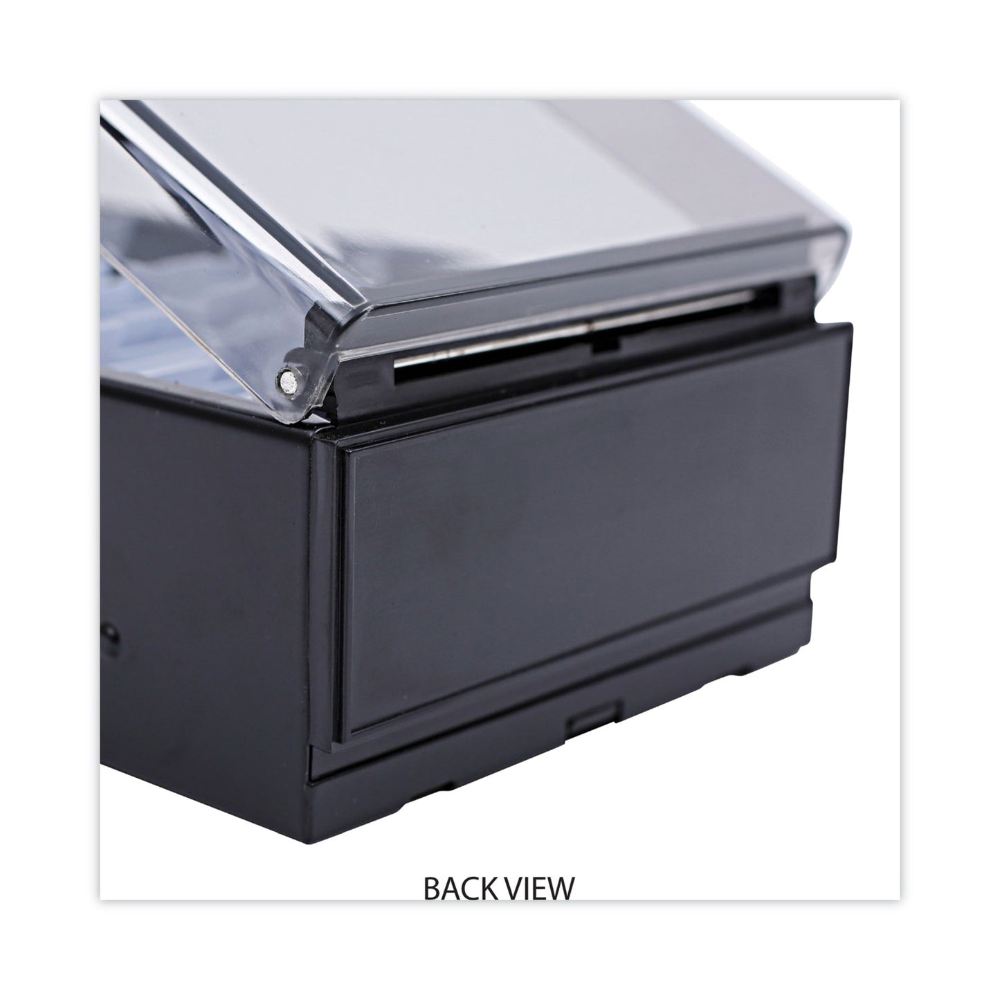 Universal Business Card File, Holds 600 2 x 3.5 Cards, 4.25 x 8.25 x 2.5, Metal/Plastic, Black (10601)