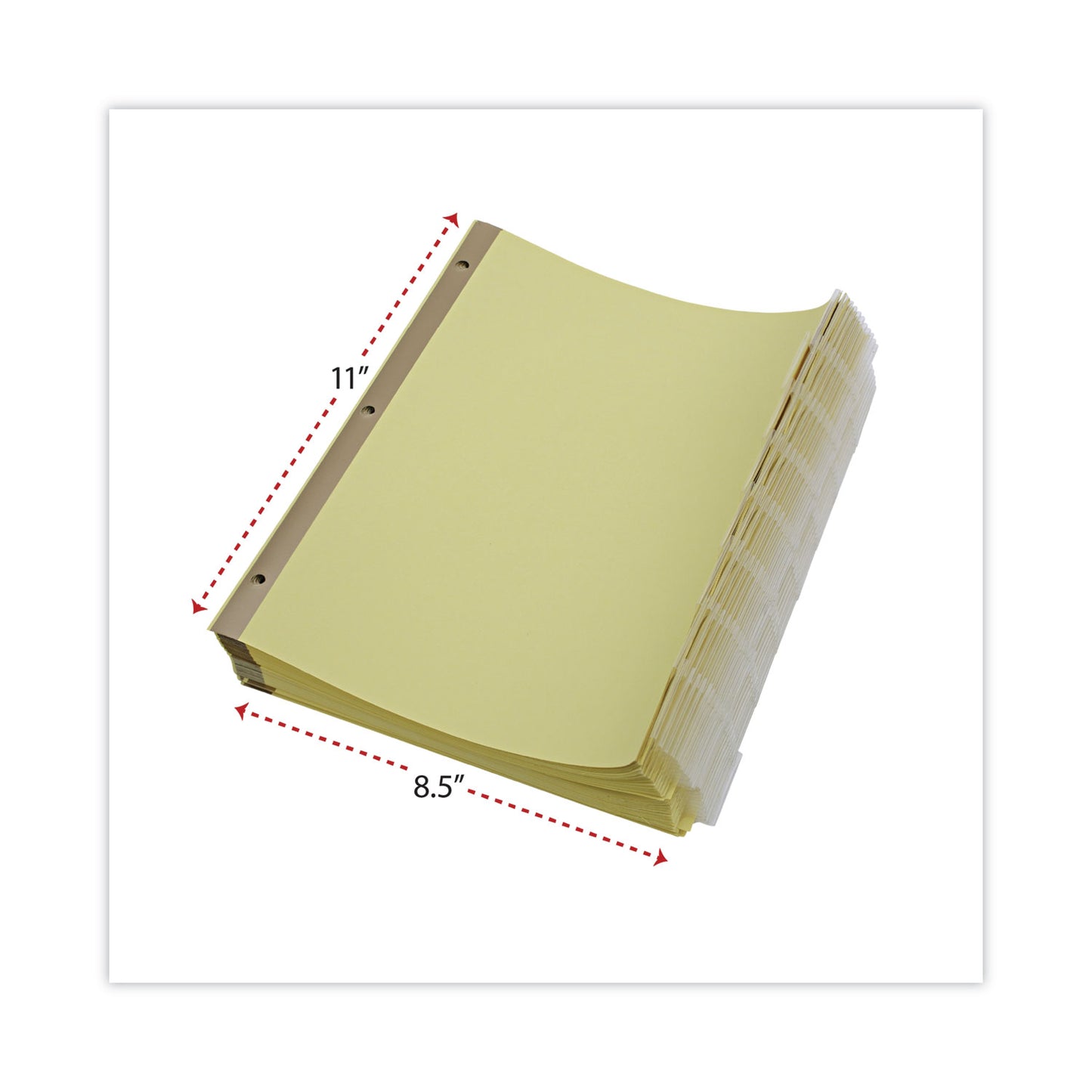 Universal Deluxe Extended Insertable Tab Indexes, 8-Tab, 11 x 8.5, Buff, Clear Tabs, 24 Sets (20891)