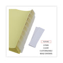 Universal Deluxe Extended Insertable Tab Indexes, 8-Tab, 11 x 8.5, Buff, Clear Tabs, 24 Sets (20891)