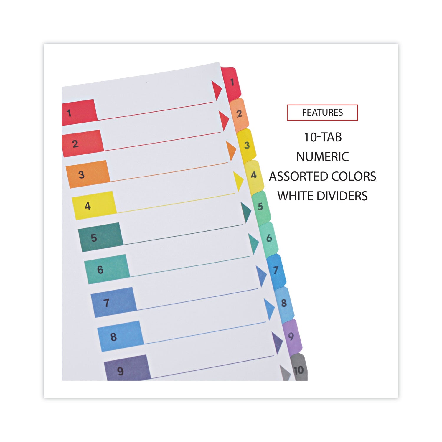  Table Of Contents, 11 x 8.5, White, 6 Sets (24804)