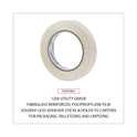 Universal 120# Utility Grade Filament Tape, 3" Core, 18 mm x 54.8 m, Clear (30018)