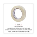 Universal 120# Utility Grade Filament Tape, 3" Core, 24 mm x 54.8 m, Clear (30024)