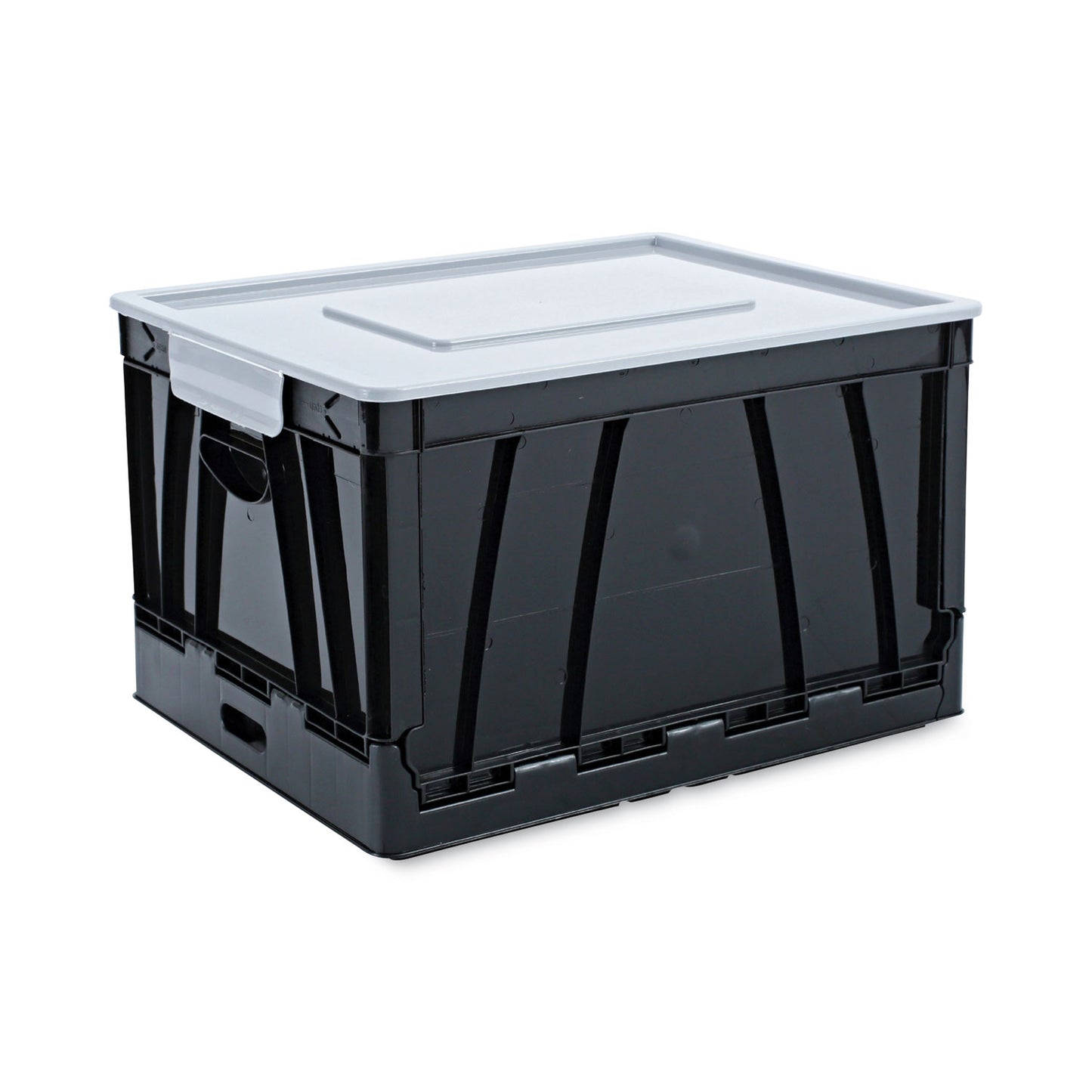 Universal Collapsible Crate, Letter/Legal Files, 17.25" x 14.25" x 10.5", Black/Gray, 2/Pack (40010)