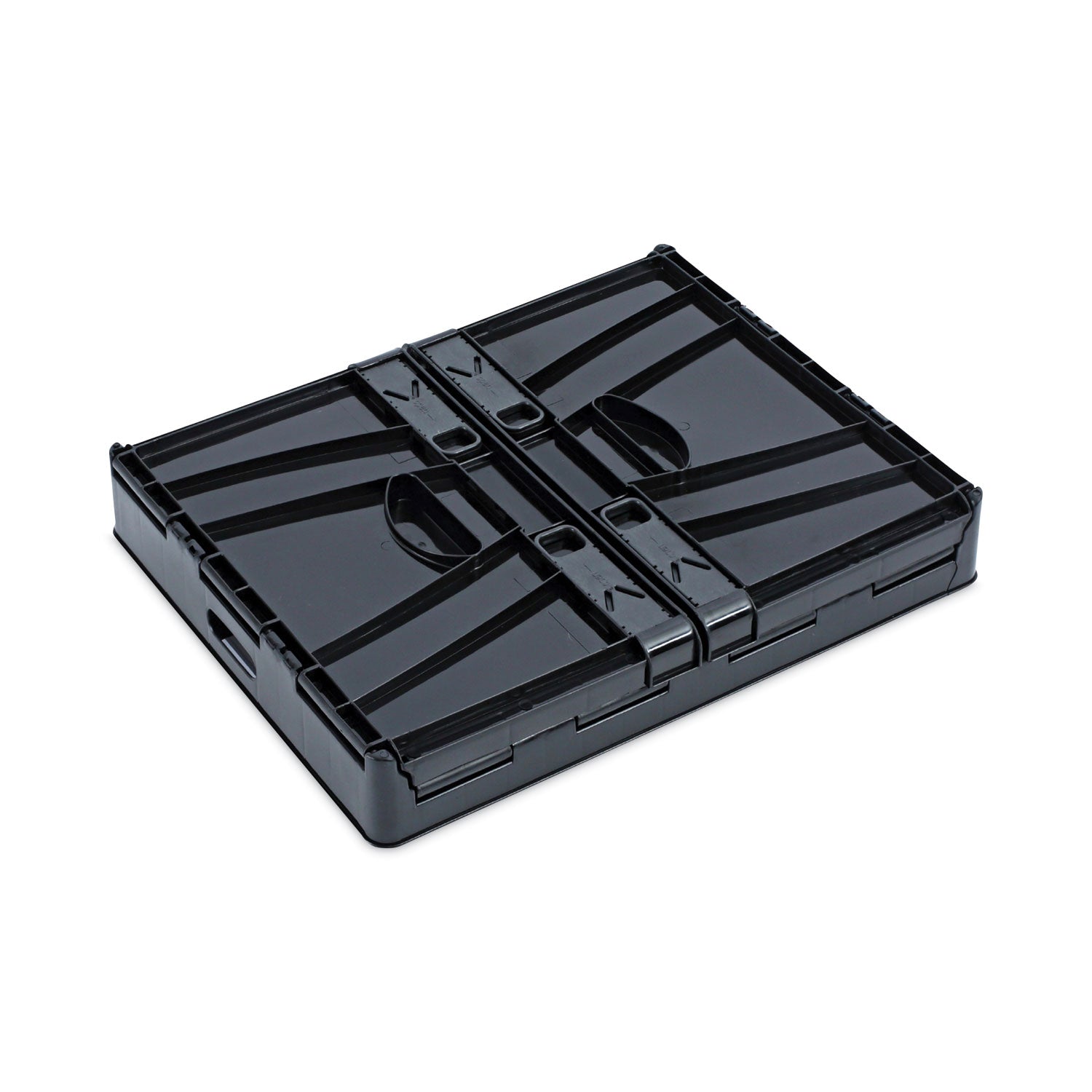 Universal Collapsible Crate, Letter/Legal Files, 17.25" x 14.25" x 10.5", Black/Gray, 2/Pack (40010)