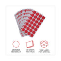 Universal Self-Adhesive Removable Color-Coding Labels, 0.75" dia, Red, 28/Sheet, 36 Sheets/Pack (40103)