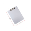 Universal Aluminum Clipboard with Low Profile Clip, 0.5" Clip Capacity, Holds 8.5 x 11 Sheets, Aluminum (40301)