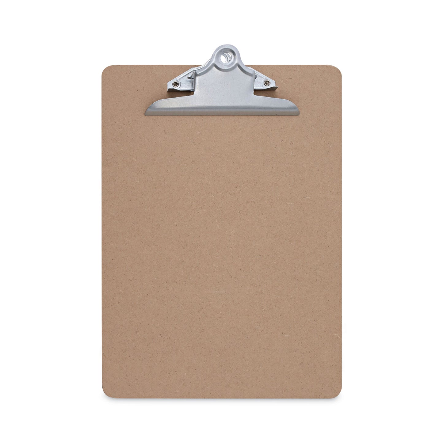 Universal Hardboard Clipboard, 1.25" Clip Capacity, Holds 8.5 x 11 Sheets, Brown (40304)