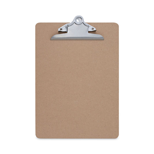 Universal Hardboard Clipboard, 1.25" Clip Capacity, Holds 8.5 x 11 Sheets, Brown (40304)