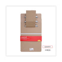 Universal Hardboard Clipboard, 1.25" Clip Capacity, Holds 8.5 x 11 Sheets, Brown, 3/Pack (40304VP)