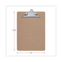 Universal Hardboard Clipboard, 1.25" Clip Capacity, Holds 8.5 x 11 Sheets, Brown, 3/Pack (40304VP)