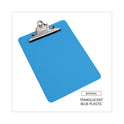 Universal Plastic Clipboard with High Capacity Clip, 1.25" Clip Capacity, Holds 8.5 x 11 Sheets, Translucent Blue (40307)