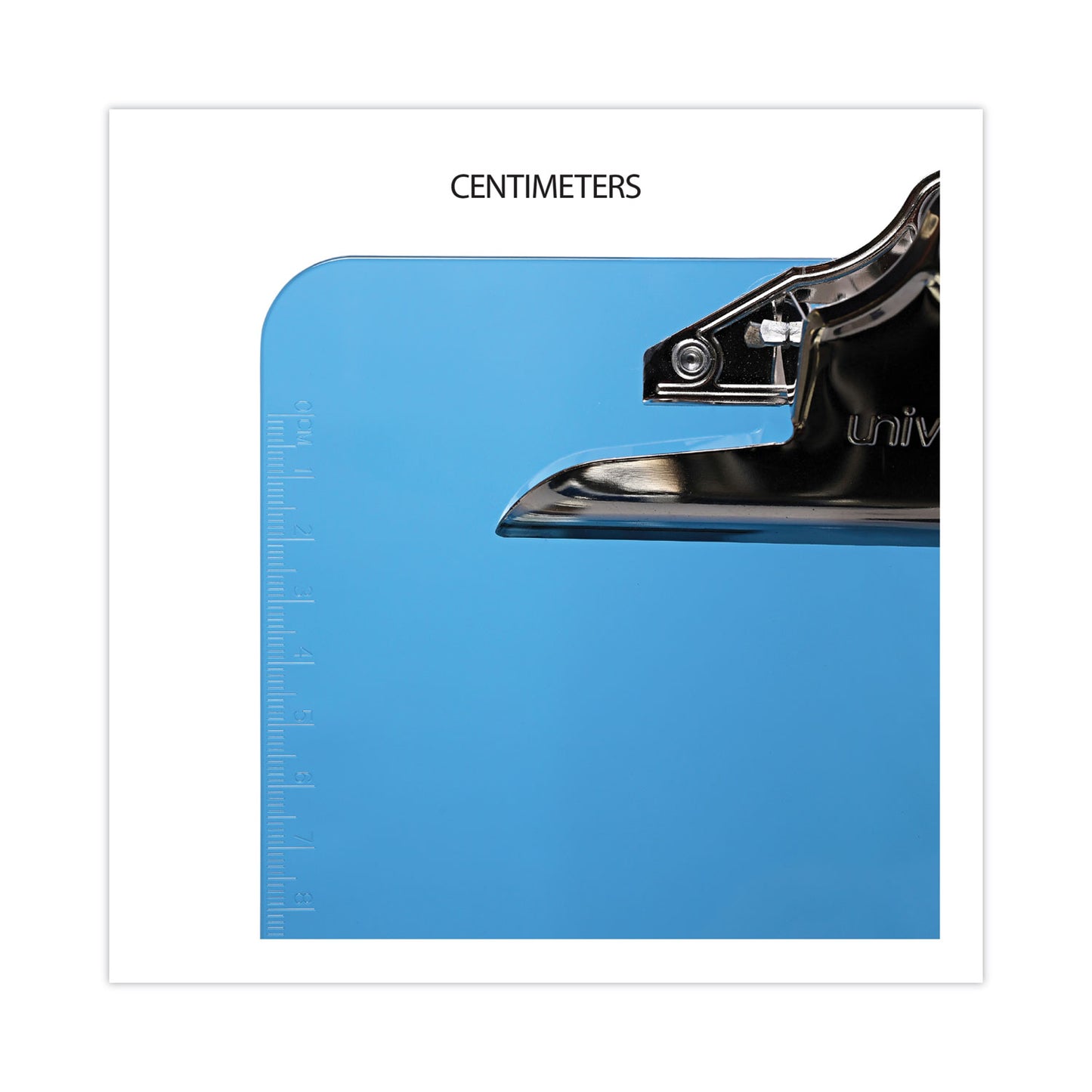 Universal Plastic Clipboard with High Capacity Clip, 1.25" Clip Capacity, Holds 8.5 x 11 Sheets, Translucent Blue (40307)