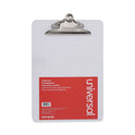 Universal Plastic Clipboard with High Capacity Clip, 1.25" Clip Capacity, Holds 8.5 x 11 Sheets, Clear (40308)