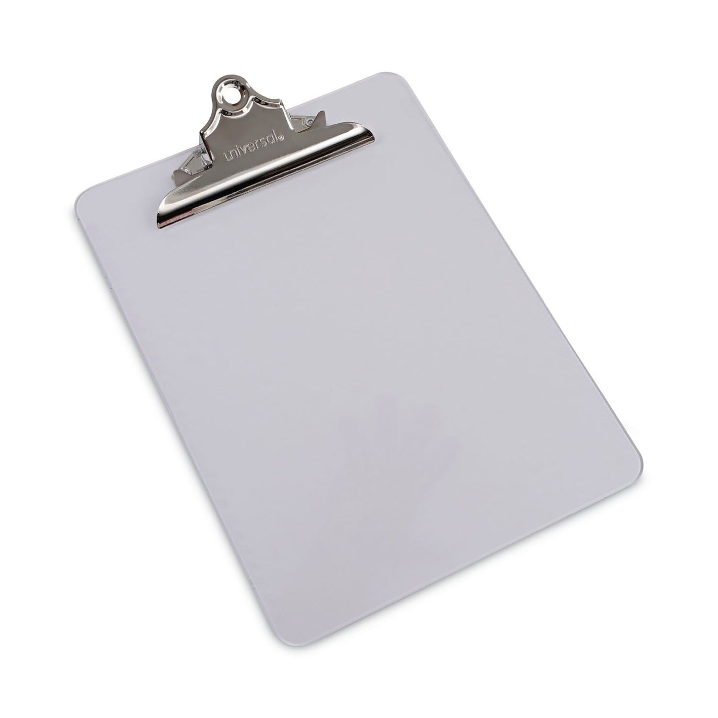 Universal Plastic Clipboard with High Capacity Clip, 1.25" Clip Capacity, Holds 8.5 x 11 Sheets, Clear (40308)